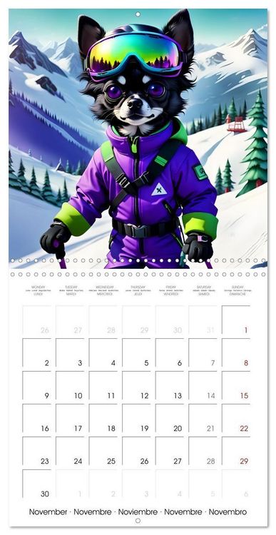 Produktbild: Outdoor adventure with an AI-Chihuahua (Wall Calendar 2026 12 &times; 12 Inch) CALVENDO 12 Month Wall Calendar