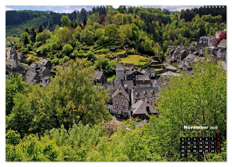 Produktbild: Eine Perle in der Eifel - Monschau (hochwertiger Premium Wandkalender 2026 DIN A2 quer), Kunstdruck in Hochglanz