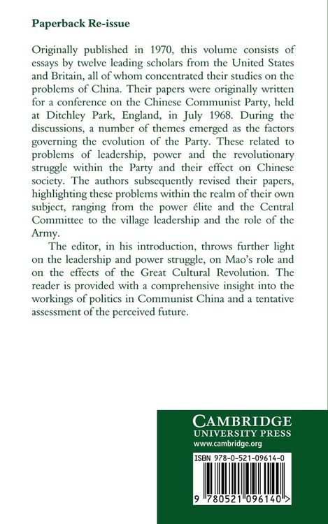 Produktbild: Party Leadership and Revolutionary Power in China