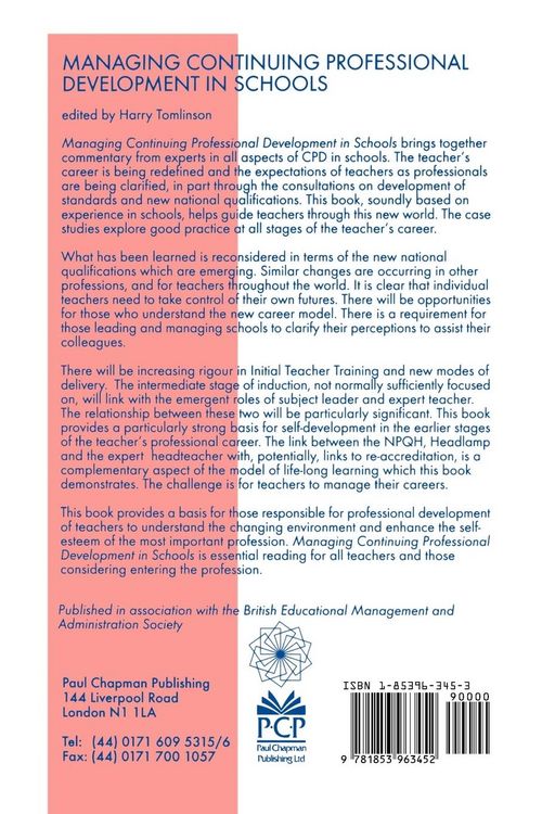Produktbild: Managing Continuing Professional Development in Schools