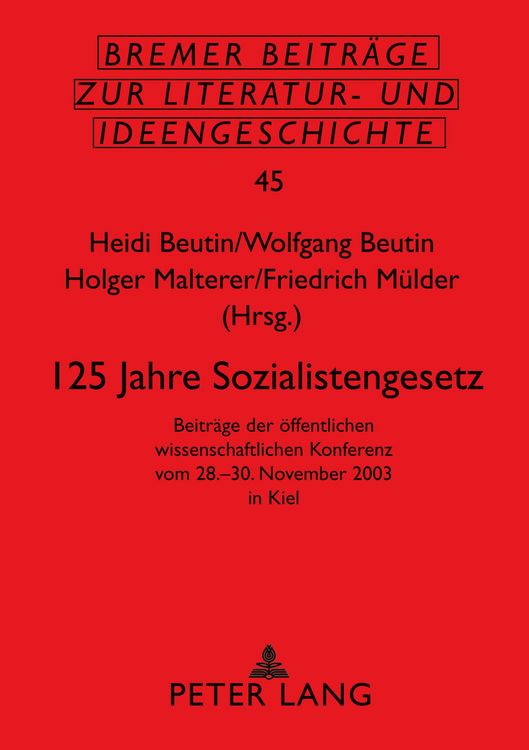 Produktbild: 125 Jahre Sozialistengesetz