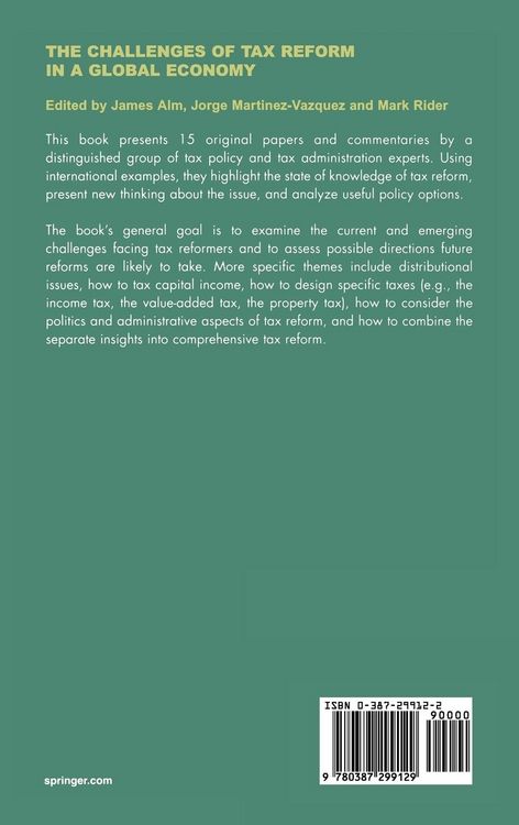 Produktbild: The Challenges of Tax Reform in a Global Economy