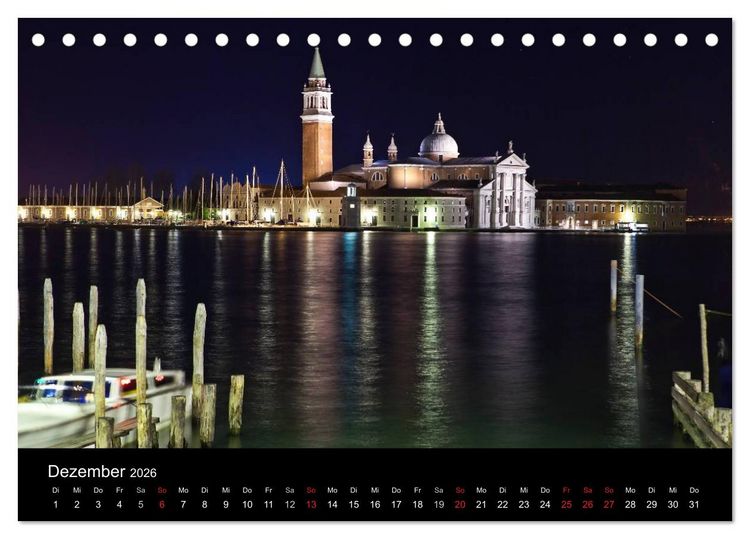 Produktbild: Bella Venezia (Tischkalender 2026 DIN A5 quer), CALVENDO Monatskalender