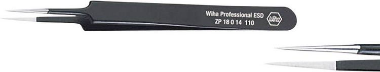 Produktbild: Wiha 32334 Pr&auml;zisionspinzette Spitz, nadelfein 110mm