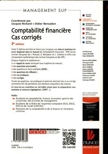 Produktbild: Comptabilit&eacute; financi&egrave;re : cas corrig&eacute;s
