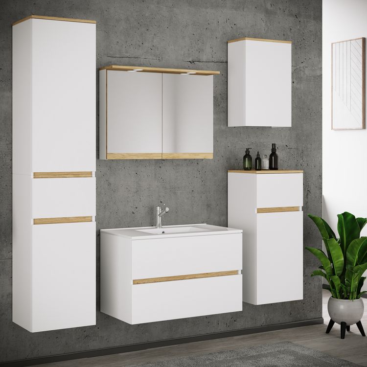 Produktbild: 6 tlg. Badm&ouml;bel-Set mit Waschbecken Cosila-I 61 cm