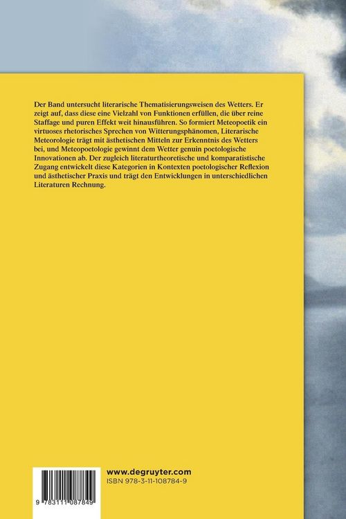 Produktbild: Verfahren literarischer Wetterdarstellung