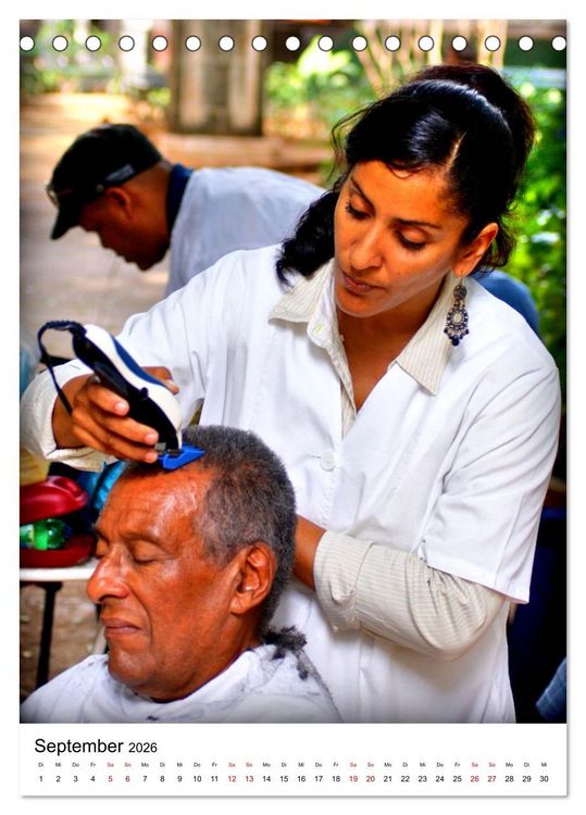 Produktbild: Cuba Coiffeur - Frisch frisiert in Havanna (Tischkalender 2026 DIN A5 hoch), CALVENDO Monatskalender