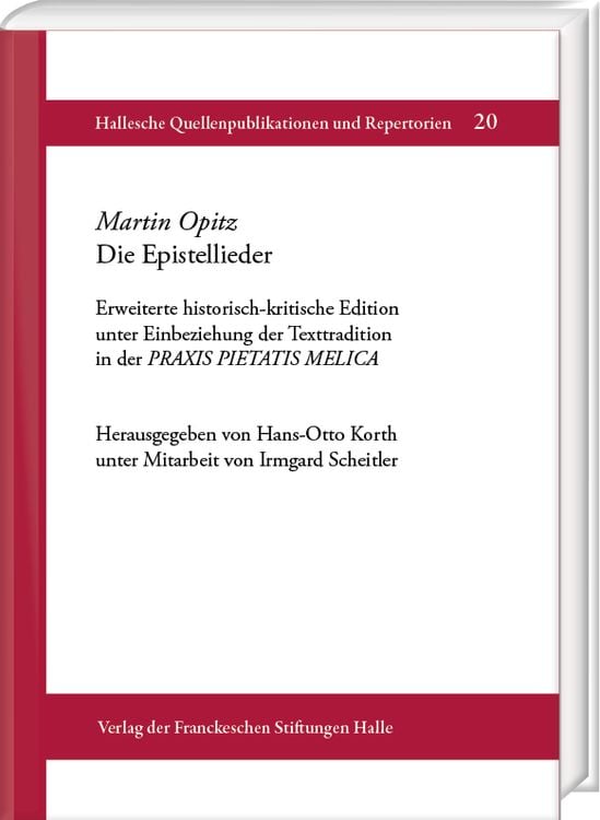 Produktbild: Martin Opitz. Die Epistellieder