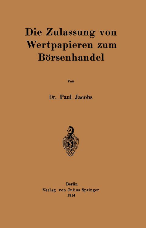 Produktbild: Die Zulassung von Wertpapieren zum B&ouml;rsenhandel