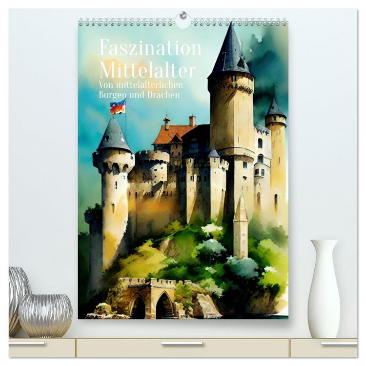 Produktbild: Faszination Mittelalter - Von mittelalterlichen Burgen und Drachen (hochwertiger Premium Wandkalender 2026 DIN A2 hoch), Kunstdruck in Hochglanz