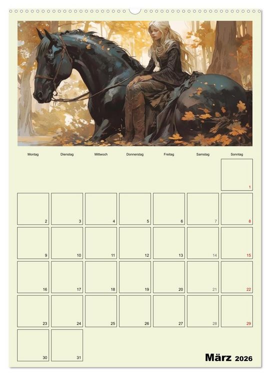 Produktbild: Im Zauberwald. Mystische Fabelwesen (hochwertiger Premium Wandkalender 2026 DIN A2 hoch), Kunstdruck in Hochglanz
