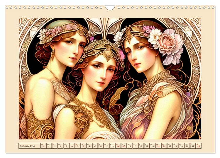 Produktbild: Art Deco Freundinnen (Wandkalender 2026 DIN A3 quer), CALVENDO Monatskalender