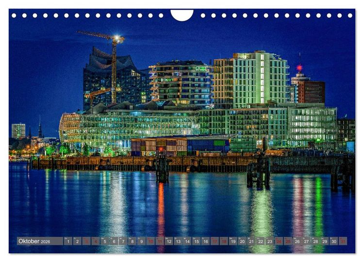 Produktbild: Hamburg City Vibes (Wandkalender 2026 DIN A4 quer), CALVENDO Monatskalender
