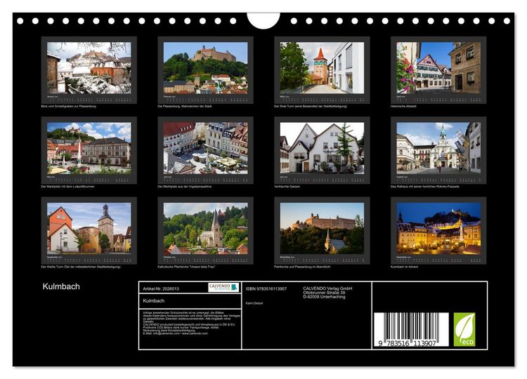Produktbild: Kulmbach (Wandkalender 2026 DIN A4 quer), CALVENDO Monatskalender