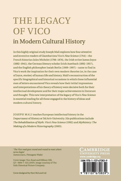 Produktbild: The Legacy of Vico in Modern Cultural History
