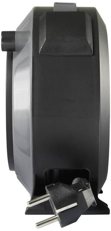 Produktbild: Sygonix SY-5806896 Kabeltrommel 5m Schwarz Schutzkontakt-Stecker