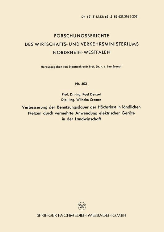 Produktbild: Verbesserung der Benutzungsdauer der H&ouml;chstlast in l&auml;ndlichen Netzen durch vermehrte Anwendung elektrischer Ger&auml;te in der Landwirtschaft