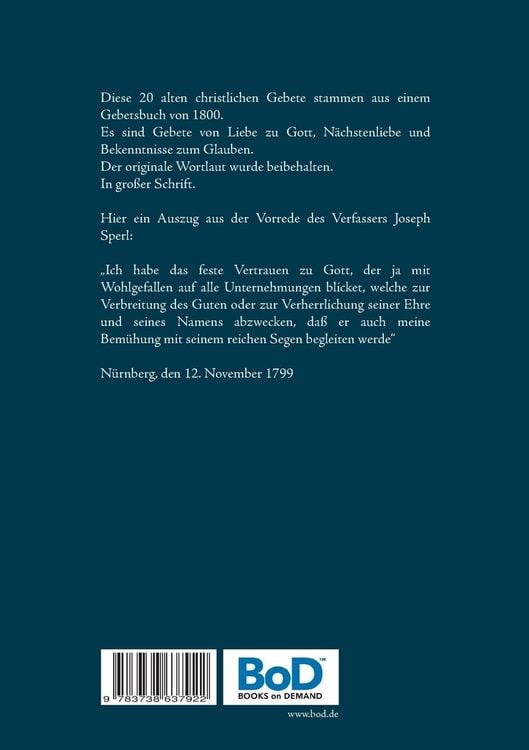 Produktbild: Gebete aus fr&uuml;heren Zeiten