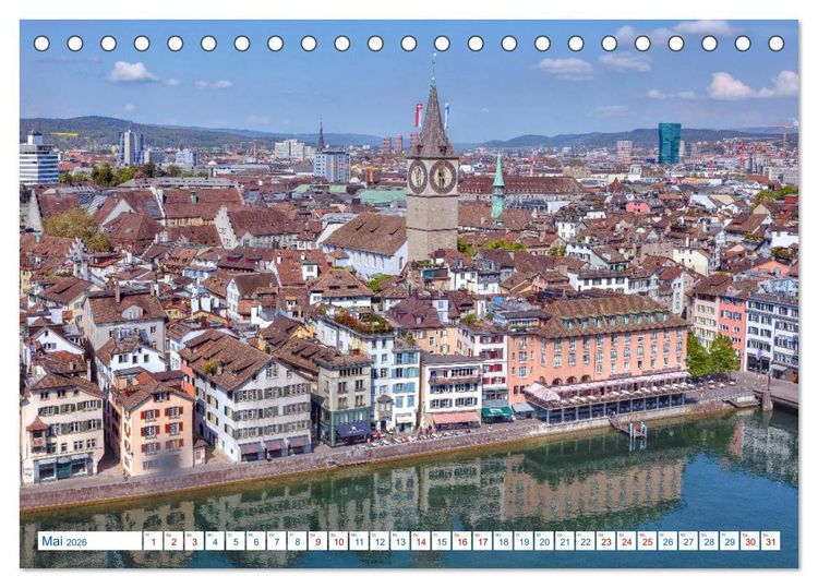 Produktbild: Schweiz - Vom Hochgebirge zu Palmen (Tischkalender 2026 DIN A5 quer), CALVENDO Monatskalender