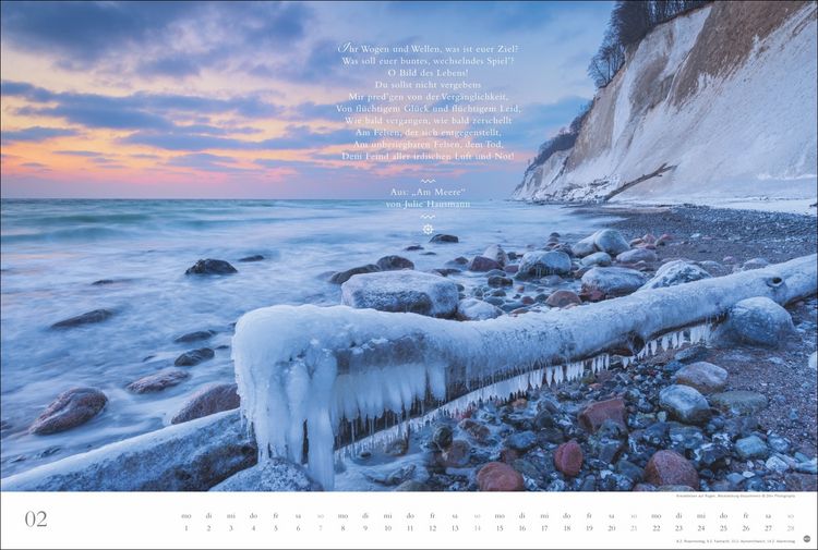 Produktbild: Deutschlands K&uuml;sten - Ein literarischer Spaziergang Kalender 2027 - Ein literarischer Spaziergang