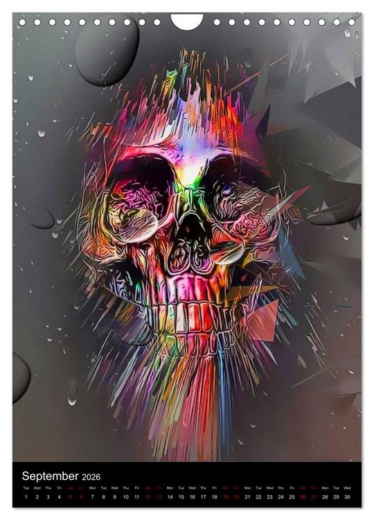 Produktbild: Skulls by Nico Bielow (Wall Calendar 2026 DIN A4 portrait), CALVENDO 12 Month Wall Calendar