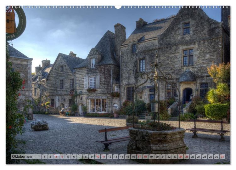 Produktbild: Rochefort-en-Terre, das Reiseziel in der Bretagne (hochwertiger Premium Wandkalender 2026 DIN A2 quer), Kunstdruck in Hochglanz