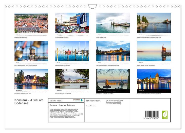 Produktbild: Konstanz - Juwel am Bodensee (Wandkalender 2026 DIN A3 quer), CALVENDO Monatskalender