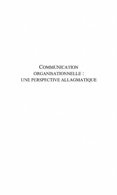 Produktbild: Communication organisationelle