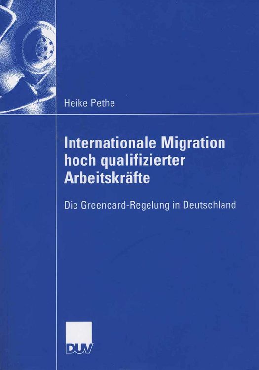 Produktbild: Internationale Migration hoch qualifizierter Arbeitskr&auml;fte