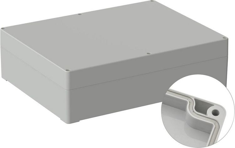 Produktbild: TRU COMPONENTS TC-9065724 Industrie-Geh&auml;use 300 x 230 x 85 ABS Lichtgrau (RAL 7035) 1St.