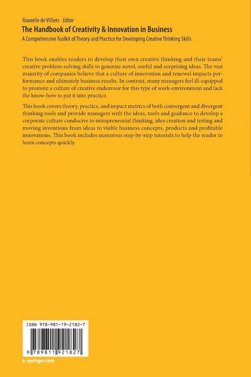 Produktbild: The Handbook of Creativity & Innovation in Business