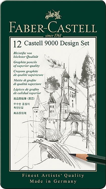 Produktbild: Faber-Castell Bleistifte Castell 9000 Design Set, 5B-5H, 12er Set