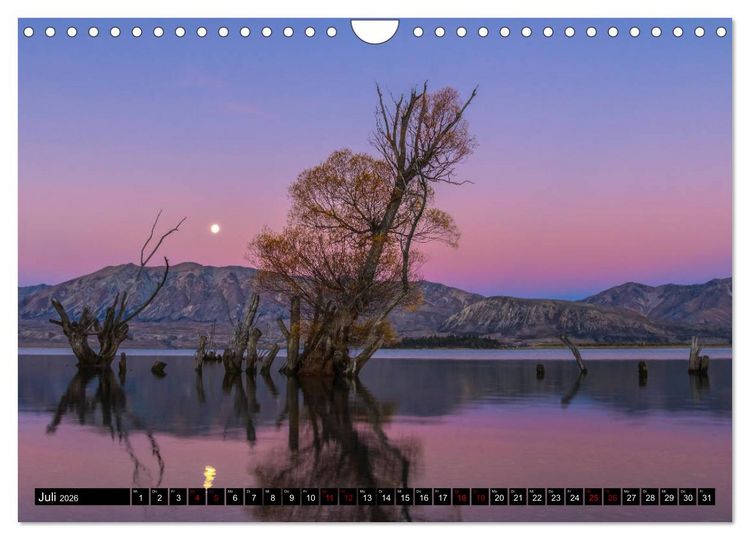 Produktbild: Trauminseln Neuseeland (Wandkalender 2026 DIN A4 quer), CALVENDO Monatskalender