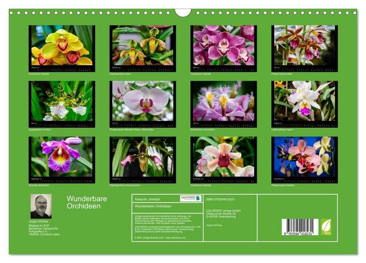 Produktbild: Wunderbare Orchideen (Wandkalender 2027 DIN A3 quer), CALVENDO Monatskalender