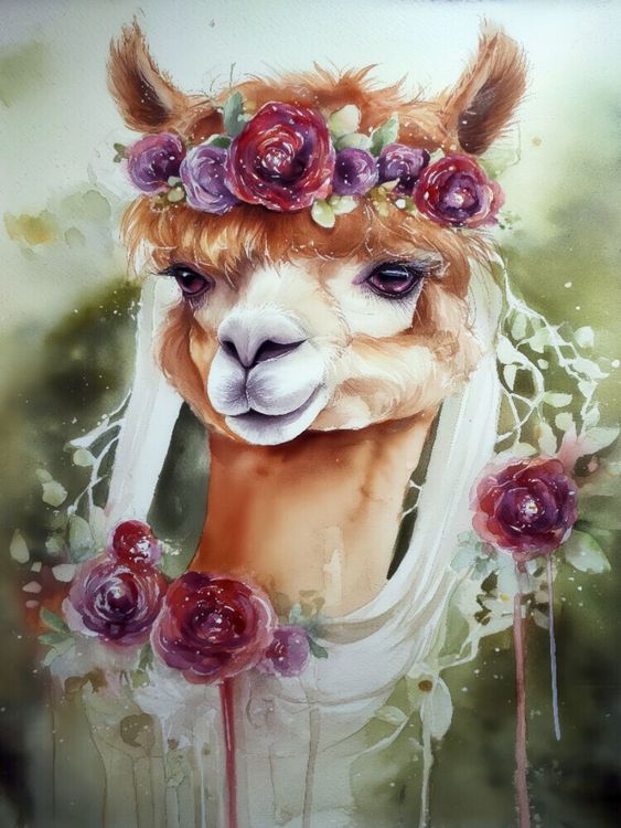 Produktbild: CALVENDO Puzzle Alpaka-Braut | 1000 Teile Lege-Gr&ouml;&szlig;e 64x48cm Foto-Puzzle f&uuml;r gl&uuml;ckliche Stunden