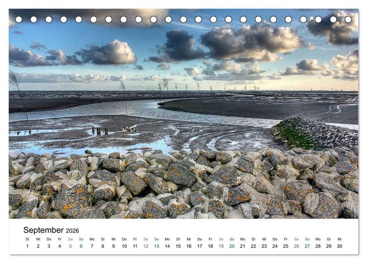 Produktbild: Nordseebad Wremen - Strandimpressionen (Tischkalender 2026 DIN A5 quer), CALVENDO Monatskalender