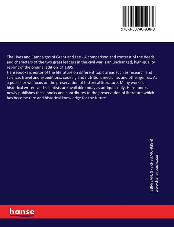 Produktbild: The Lives and Campaigns of Grant and Lee