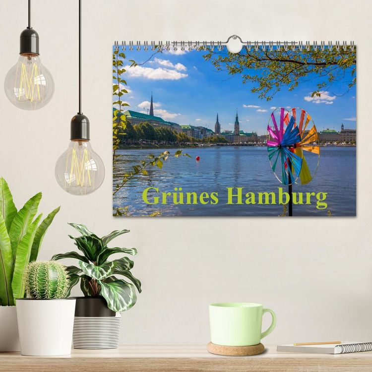 Produktbild: Gr&uuml;nes Hamburg (Wandkalender 2026 DIN A4 quer), CALVENDO Monatskalender