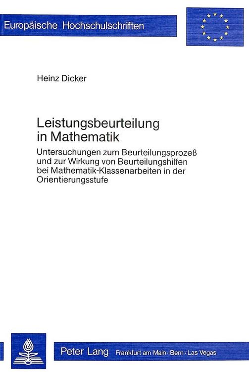 Produktbild: Leistungsbeurteilung in Mathematik