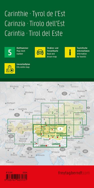 Produktbild: Freytag & berndt Stra&szlig;enkarte K&auml;rnten - Osttirol 1:200.000