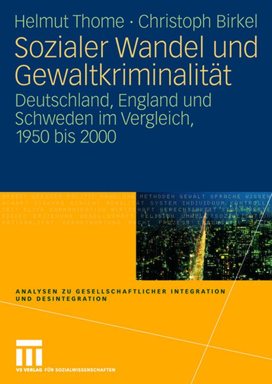 Produktbild: Sozialer Wandel und Gewaltkriminalit&auml;t