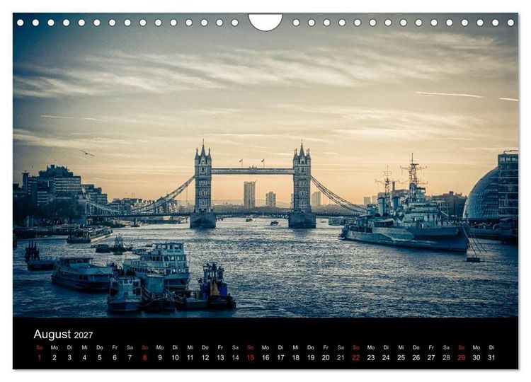 Produktbild: London an der Themse (Wandkalender 2027 DIN A4 quer), CALVENDO Monatskalender
