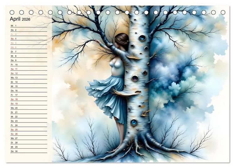 Produktbild: Waldgeborene Eleganz (Tischkalender 2026 DIN A5 quer), CALVENDO Monatskalender