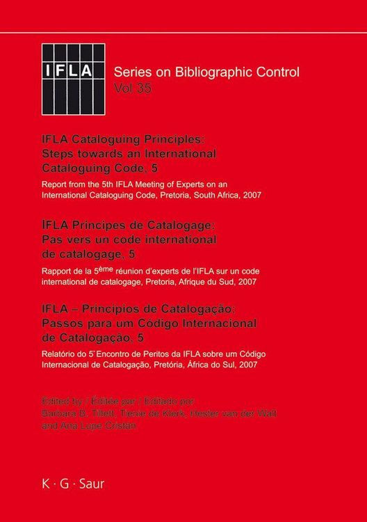 Produktbild: IFLA Cataloguing Principles: Steps towards an International Cataloguing Code, 5