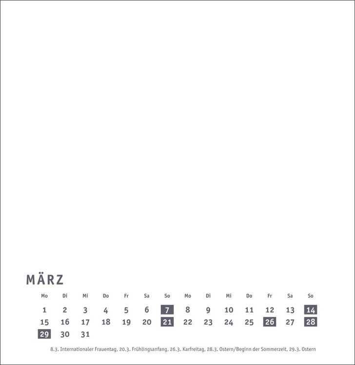 Produktbild: Premium-Bastelkalender wei&szlig; gro&szlig; 2027