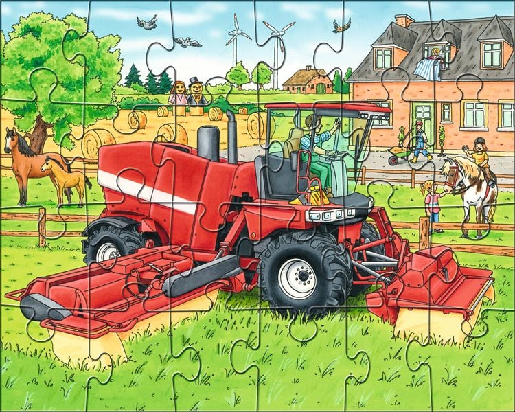 Produktbild: Puzzles Traktor & Co. 3 Motive je 24 Teile