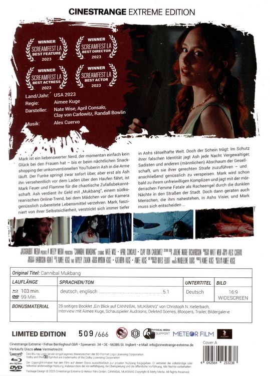 Produktbild: Cannibal Mukbang - Limitiertes Mediabook - Cover A (Blu-ray + DVD)