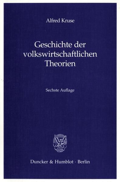 Produktbild: Geschichte der volkswirtschaftlichen Theorien.