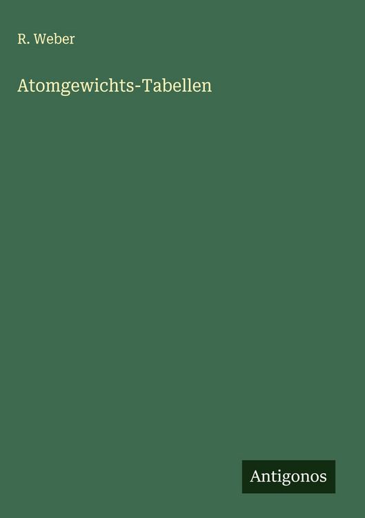 Produktbild: Atomgewichts-Tabellen
